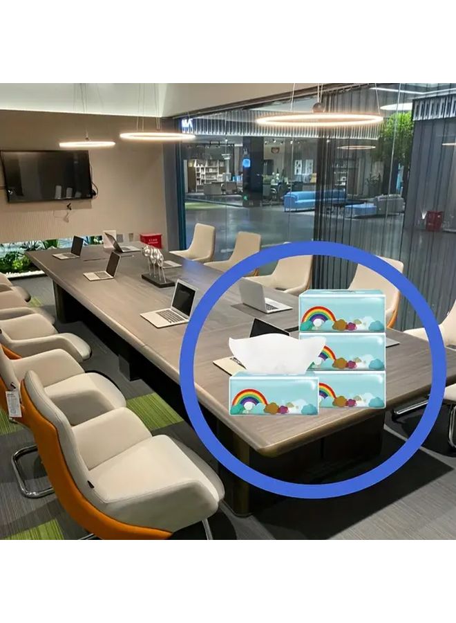 مناديل وجه ناعمة 4 طبقات 1 عبوة لطيفة على البشرة محمولة للمنزل والسفر - Image 4